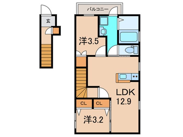 メゾン東二見の物件間取画像